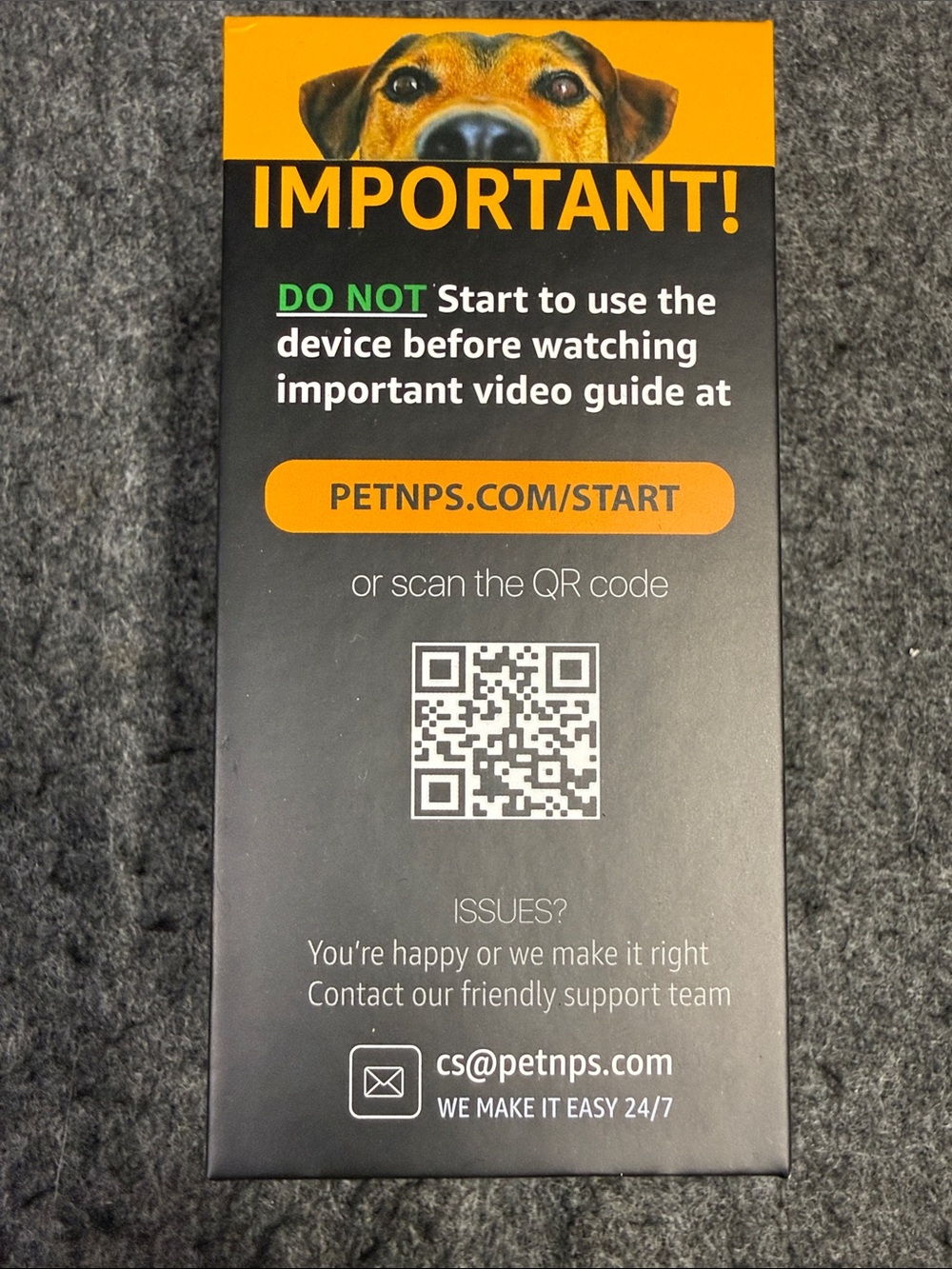 Pet Housebreaking — Black with Orange Accents